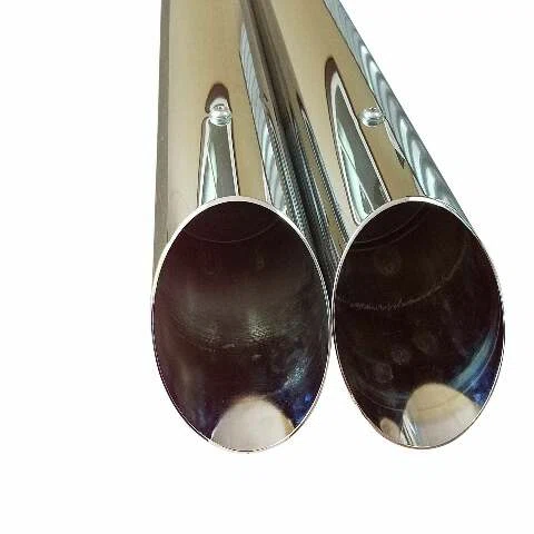 95-16 Harley Davidson Angle Slip On Muffler Chrome Exhaust 2.5 Baffle